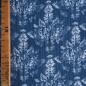 Preview: Musselin Double Gauze Blumenornament jeansblau